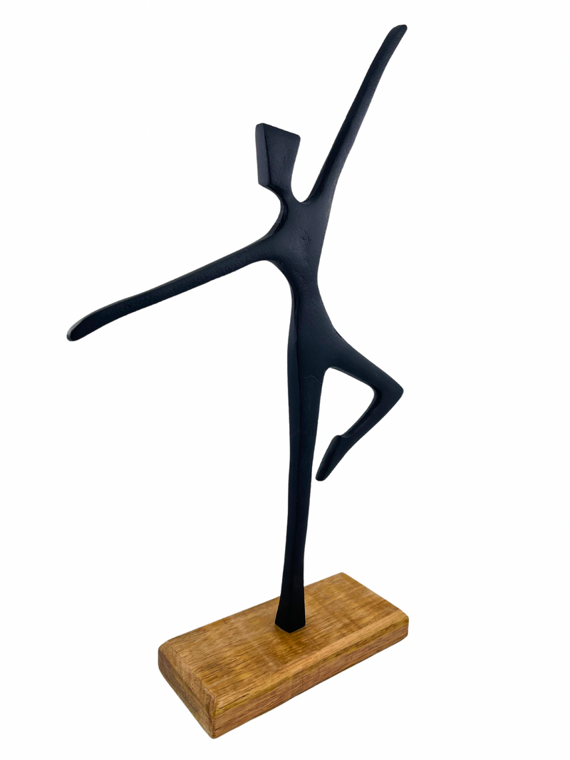 Dance Impulse – Dynamic Sculpture in Black Height 45.5cm