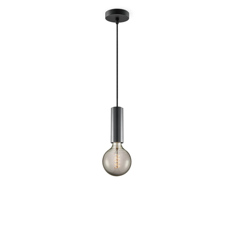 Home Sweet Home hanging lamp black Saga Spiral - G125 - dimmable E27 smoke