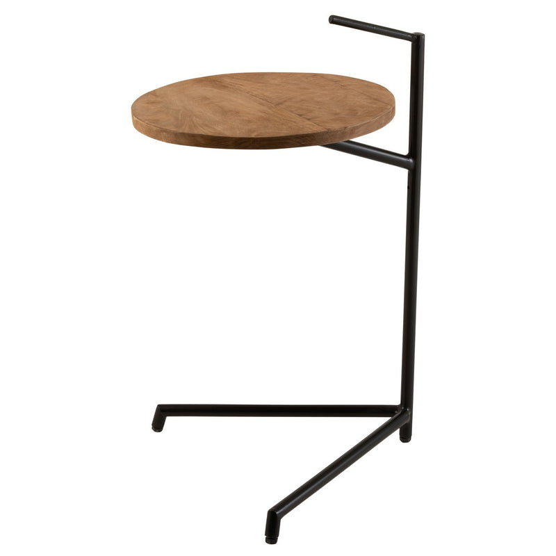 Side table Bistro round mango wood/iron natural/black