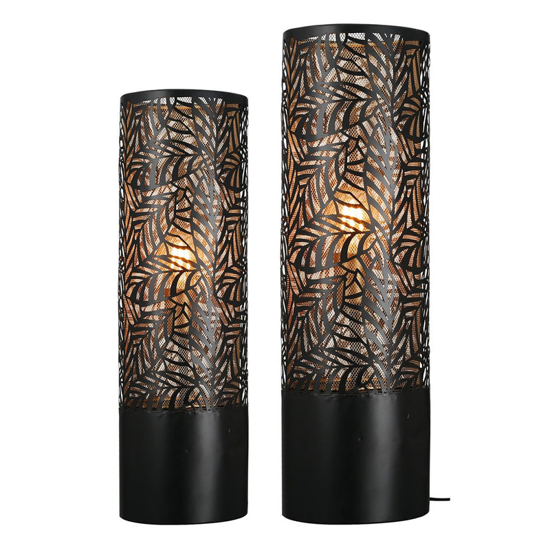 Black metal floor lamp Nature with filigree design – Available in two sizes