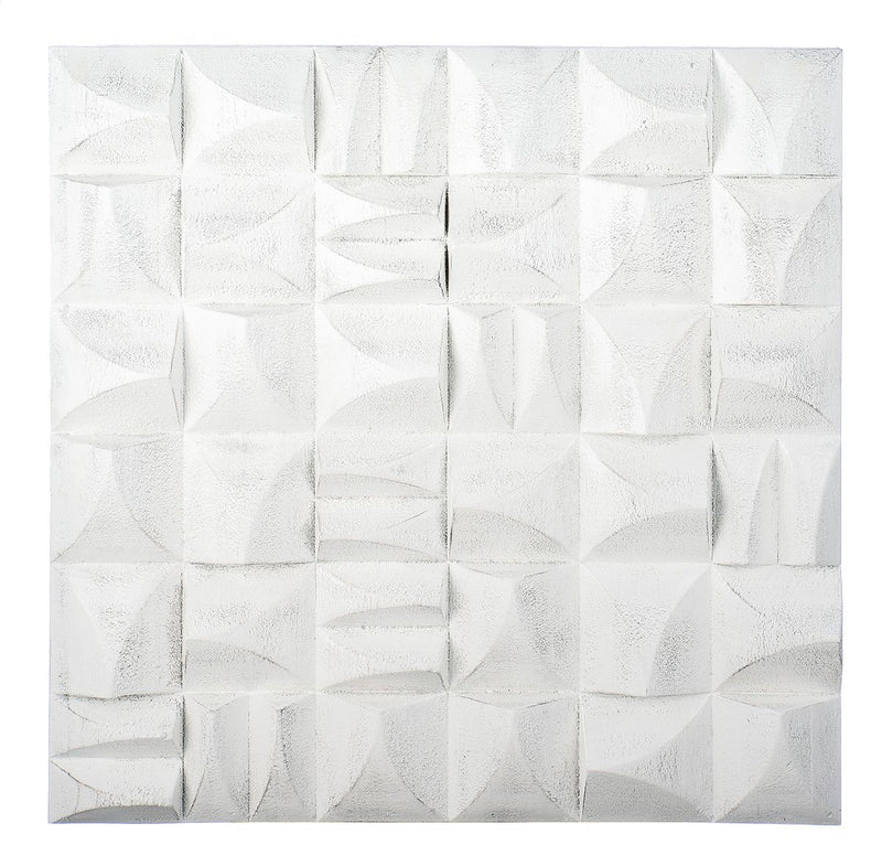 MDF wall relief Pure wiped in white: A contemporary addition to any room