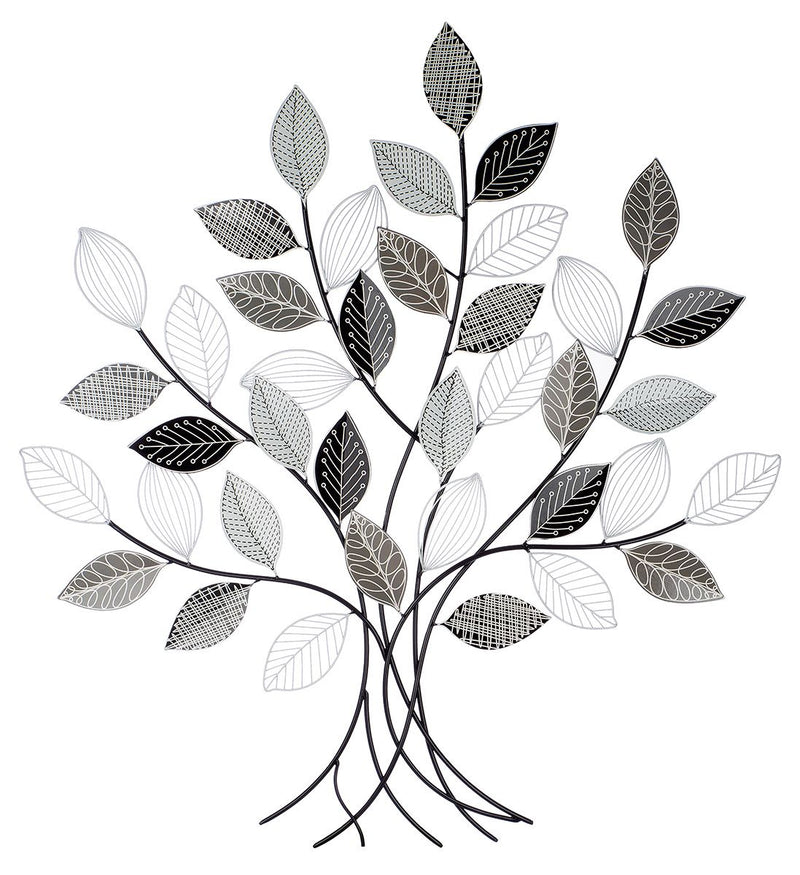 Metal wall relief - graphic tree 107x100cm