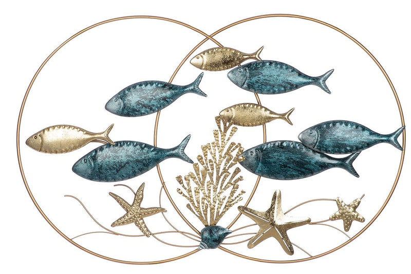 Metal wall relief - Sea Life