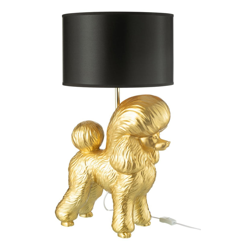 Tischlampe Pudel Design Gold 74 cm