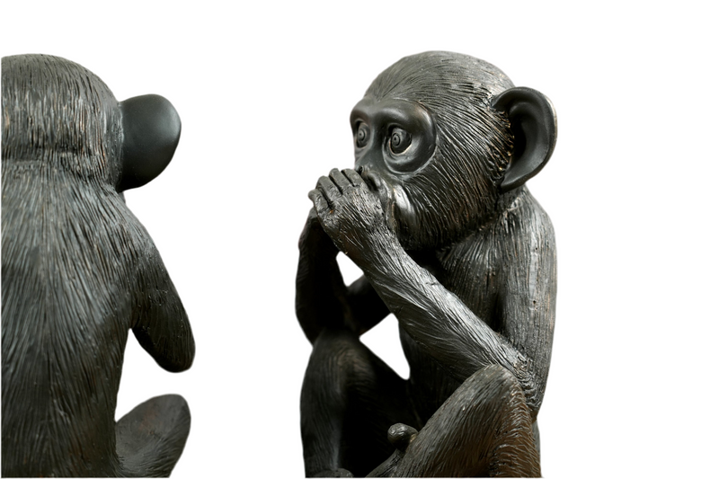 3 monkeys figure "Hear no evil, see no evil, speak no evil" - XXL size