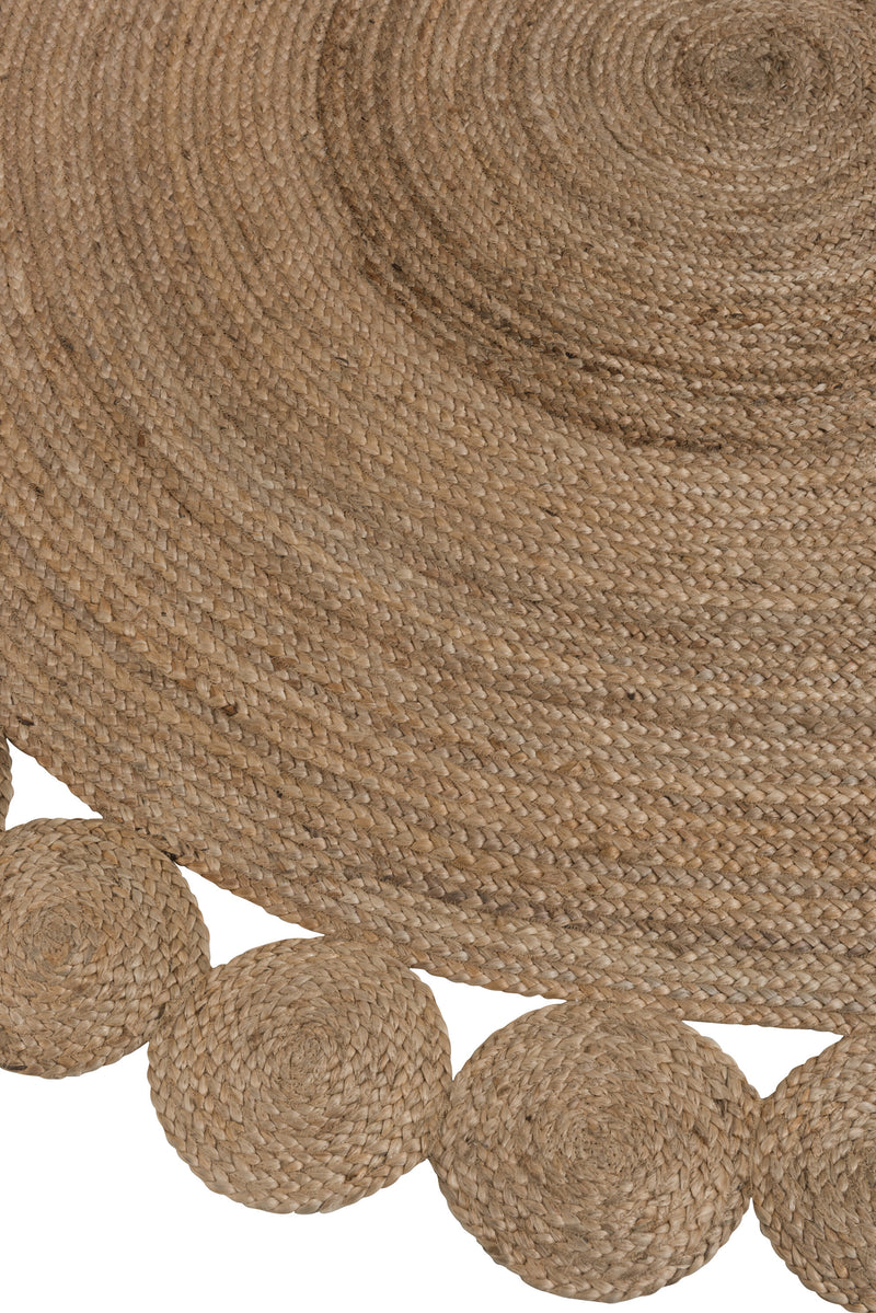 Orientalischer Jute Teppich - Naturell 220x220 cm