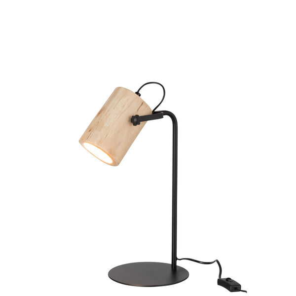 Bürolampe Silas Holz Design Natur 42 cm