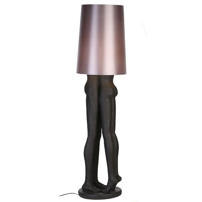 Vloerlamp van polytextiel "Kissing Couple" - elegante verlichting met een artistiek tintje 156cm