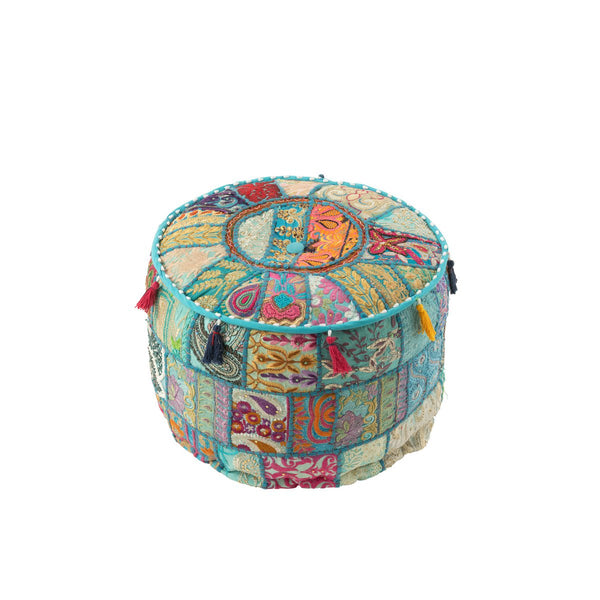 Exotic Pouf - Handmade in Blue