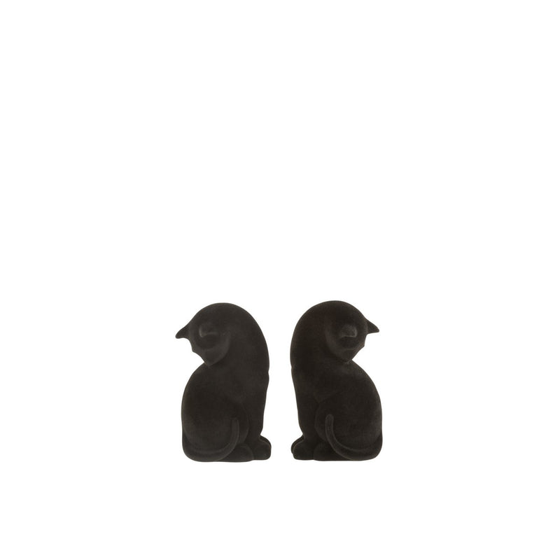 Cat Bookends Set in Black