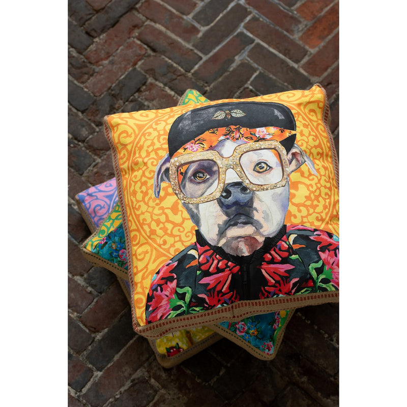 Popart Pillow Dog – Colorful Decorative Pillow 50x50 cm