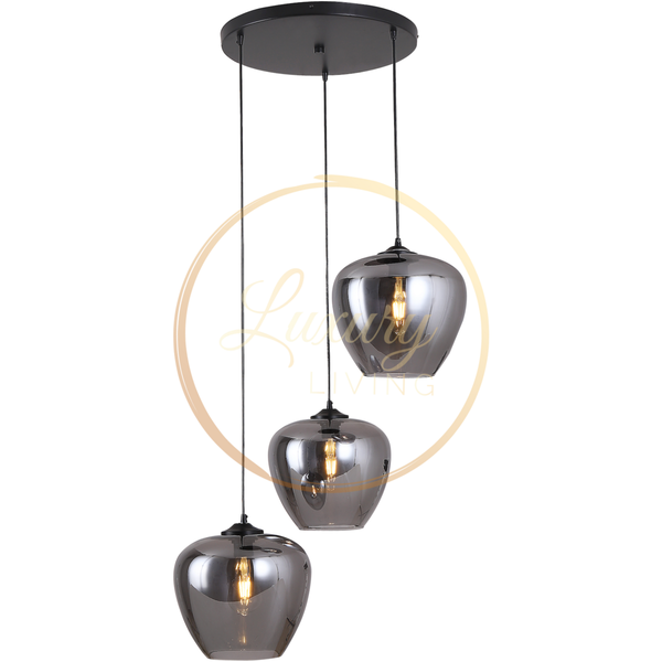 Hanglamp Olivia, 3 lampen, rond