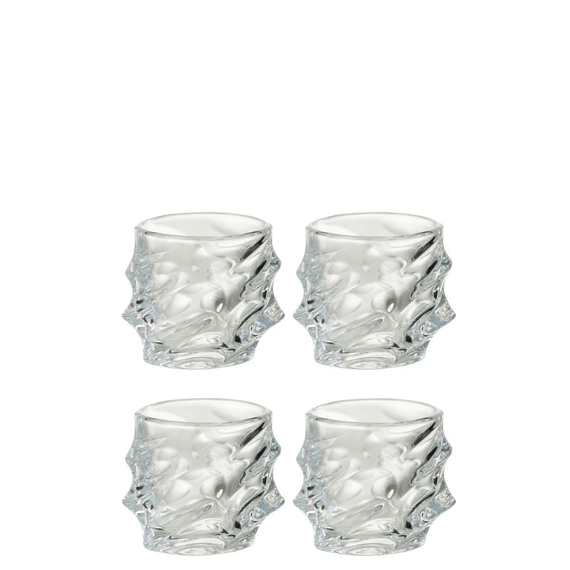 Whiskygläser 4er Set Michigan Transparent 9,5 cm im Geschenkbox