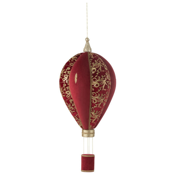 Heißluftballon Hängedeko – Rot Gold, 125 cm