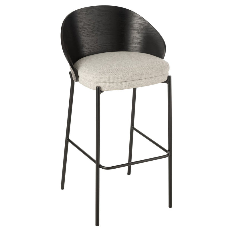 Modern Bar Stool Lone Black Grey