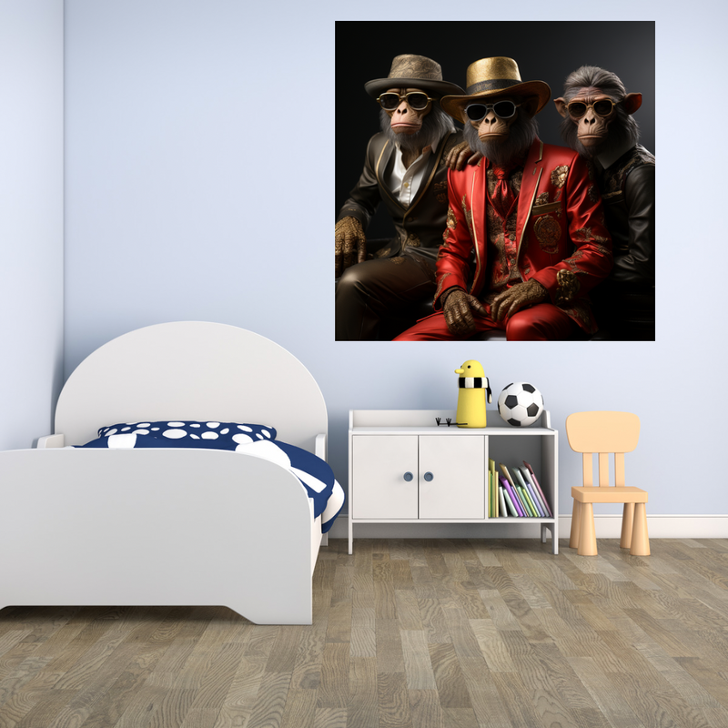 MF Elegant Monkey Trio - Art Print Poster