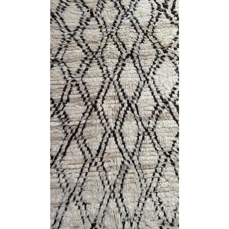 Moroccan Berber hallway carpet made of pure wool, 96 x 220 cm