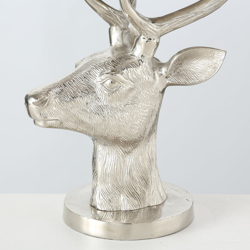 Festliches Windlicht 'Hirsch' - Exklusives Aluminium-Design, 24x51 cm - Perfekt für eine stimmungsvolle Weihnachtsbeleuchtung