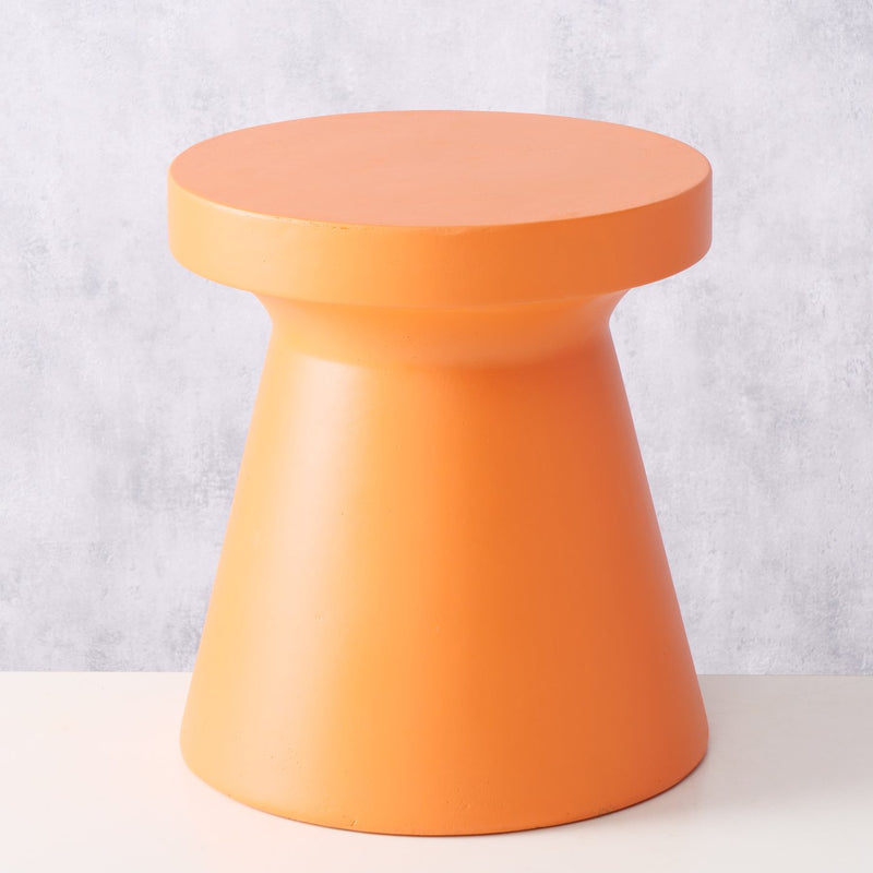 Modern side table Salvatore in orange – handmade from Fibreclay