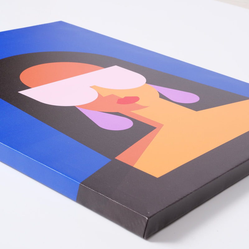 Mural 'Modern Elegance' - Stylized woman in bold color blocks