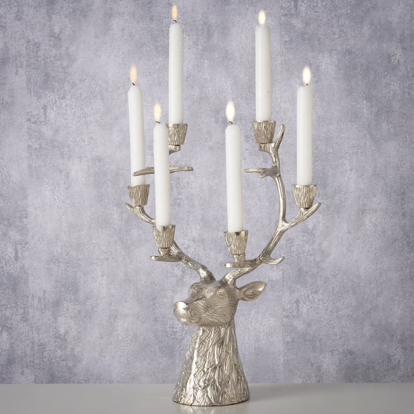 Candlestick Hirsch Theodor – Elegant table accessory in galvanized silver