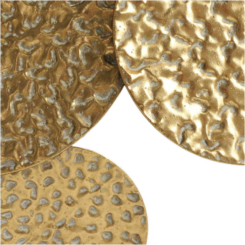 Metal wall object "Citala" in antique gold – abstract elegance