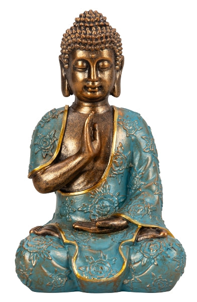 Decorative Buddha statue in Dhyana Mudra meditation posture height 23cm