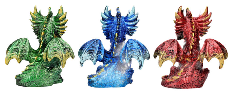 3er-Set Deko Drachen – Mystische Drachenfiguren in edler Optik