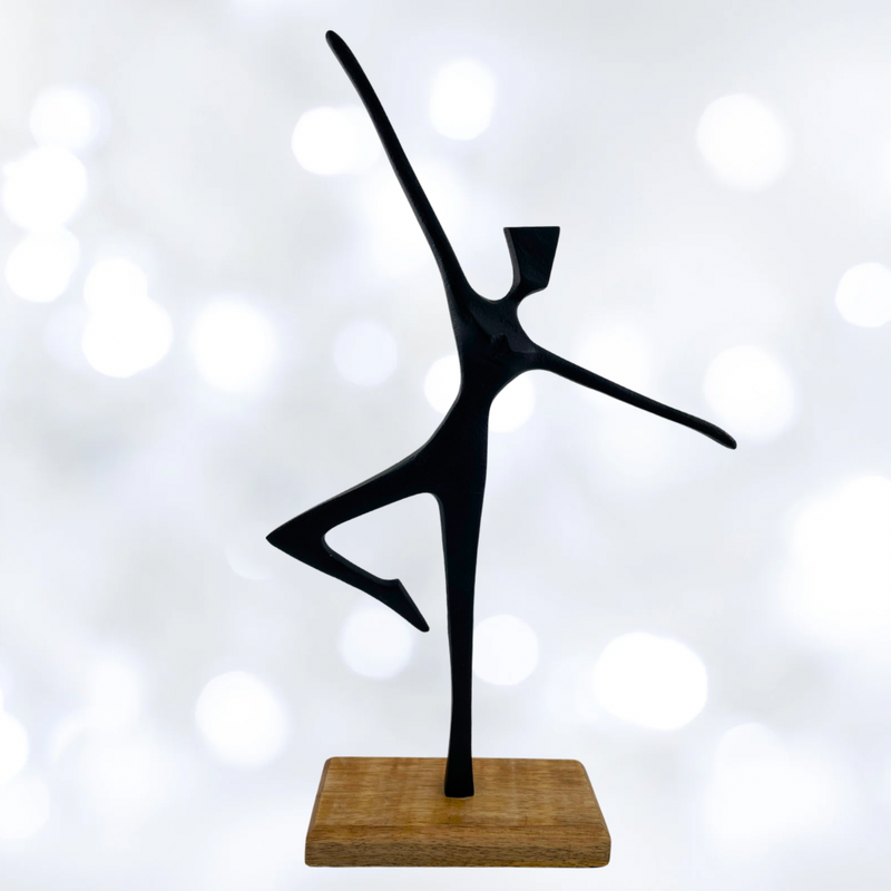 Dance Impulse – Dynamic Sculpture in Black Height 45.5cm