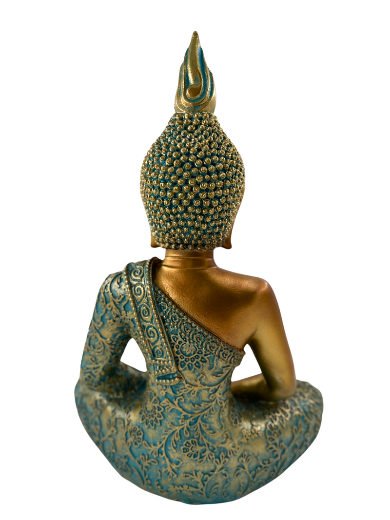ZENharmony - Buddha sculpture in gold and turquoise