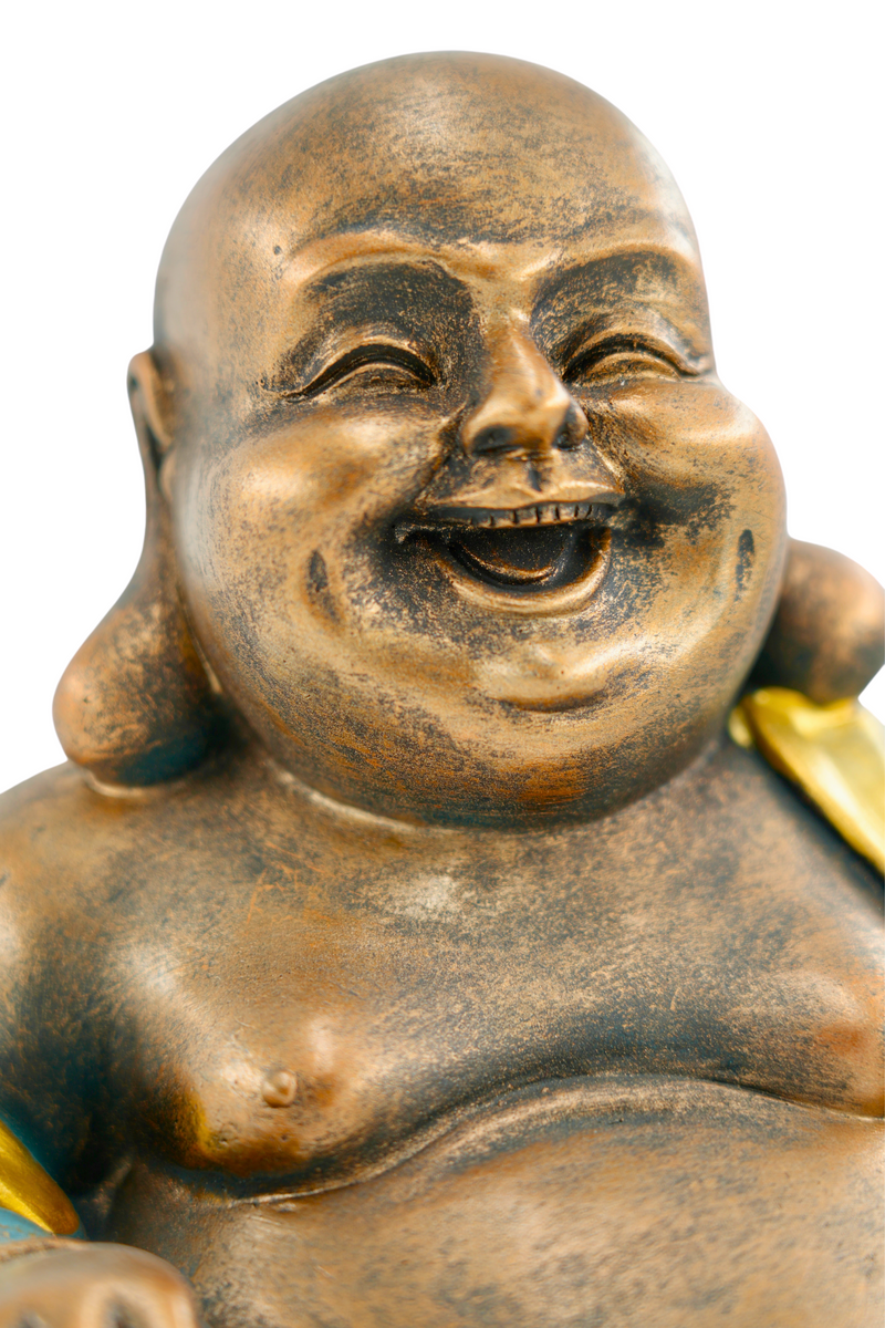 Laughing Buddha, mint green, 23cm – lucky symbol