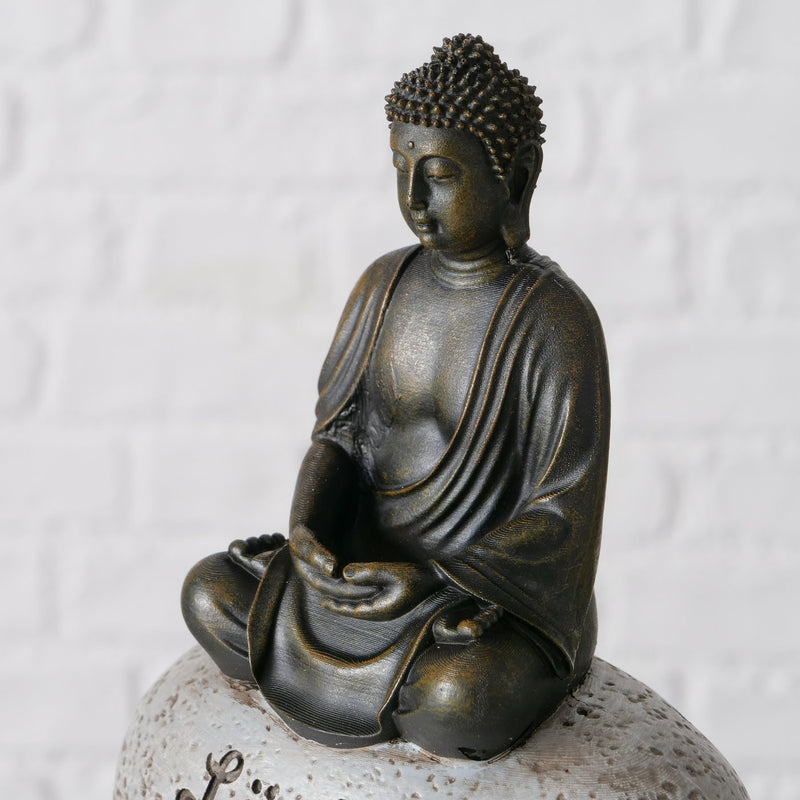 Dekoaufsteller Set Zen-Buddha mit Weisheiten - 2er Set, 15 cm