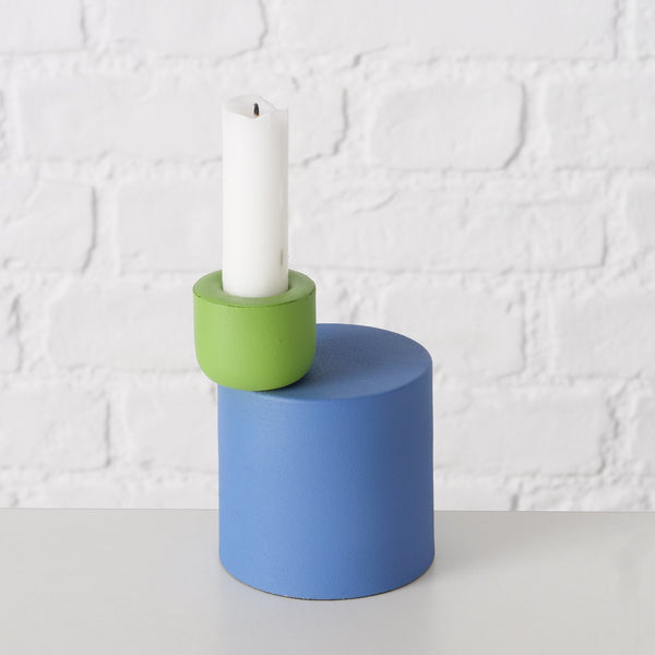 Coulari candlestick – modern chic in blue and green