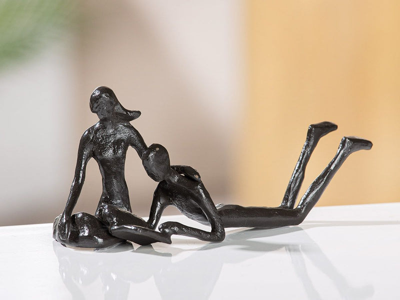 Entdecken Sie Nähe - 'Time Together' Skulptur aus Eisen | Einzigartiges Kunstwerk für den modernen Raum