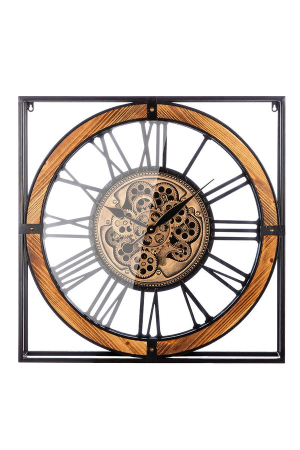 Designer wall clock 'Revolus' with dynamic gears - modern meets mechanics