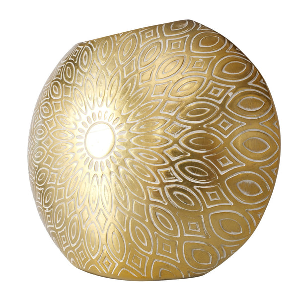 Elegante Deko Vase Valvana aus Metall in Gold