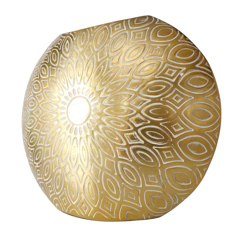 Elegante Deko Vase Valvana aus Metall in Gold