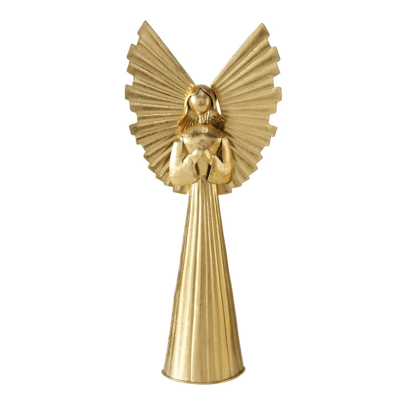 Metal decorative figure angel Nuriel in gold - 54 cm