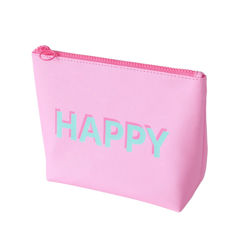 Kosmetiktasche Happy Vivid Pink – Stilvoll & Praktisch für Unterwegs