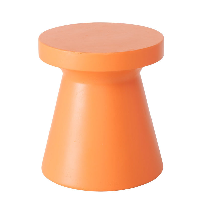 Modern side table Salvatore in orange – handmade from Fibreclay