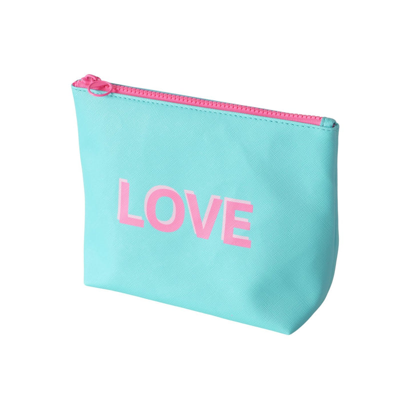 Love Soft Turquoise Cosmetic Bag – Stylish &amp; Practical for On the Go