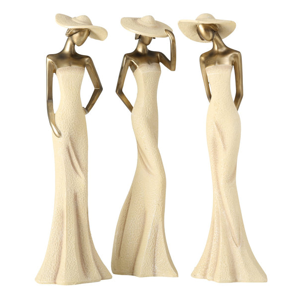 Elegant female figures La Belle Époque decorative figure height 50cm