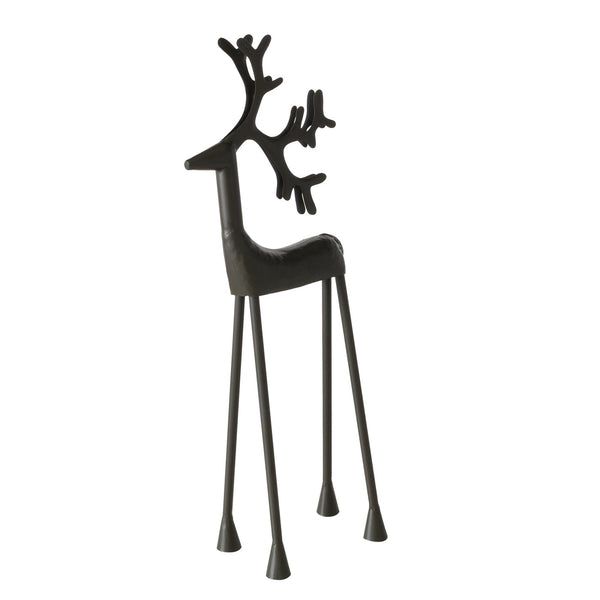 Decorative stag Xantu made of black metal - 55.5 cm