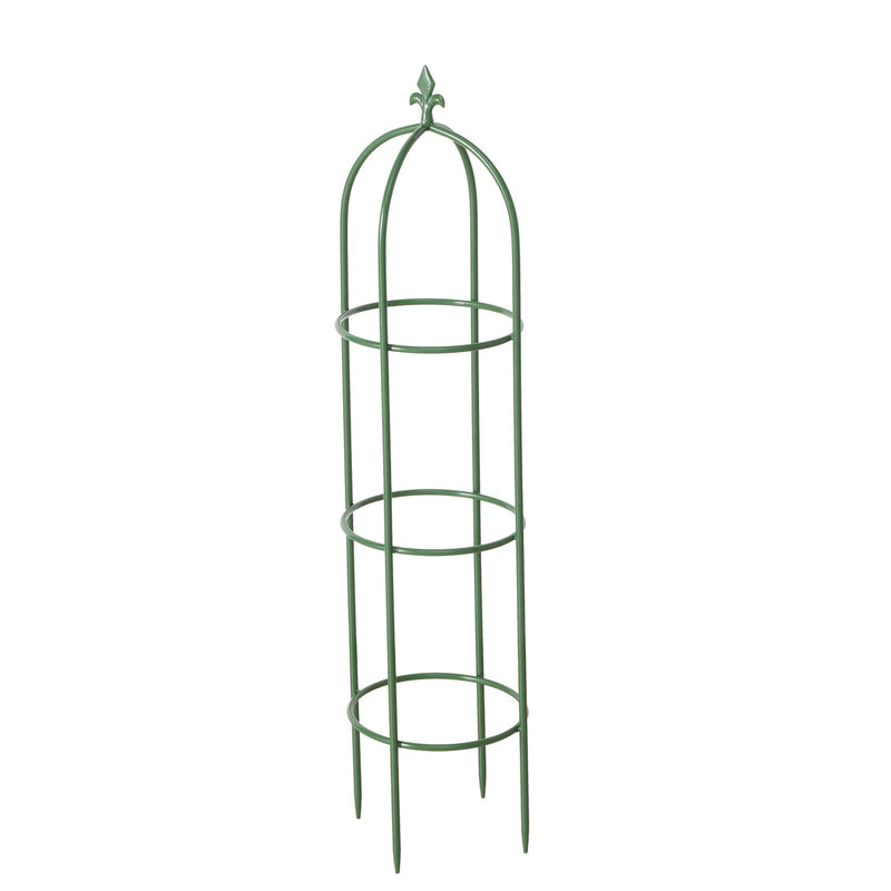 Vico trellis, 3-piece set, green, powder-coated iron