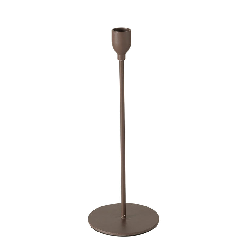 Candlestick set Malte 3-piece iron dark brown matt