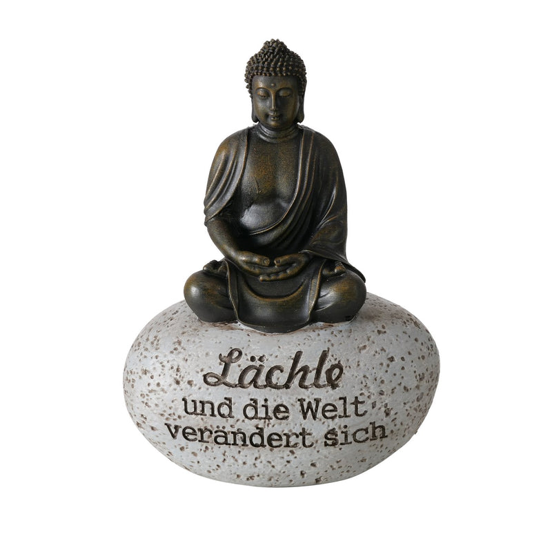 Dekoaufsteller Set Zen-Buddha mit Weisheiten - 2er Set, 15 cm