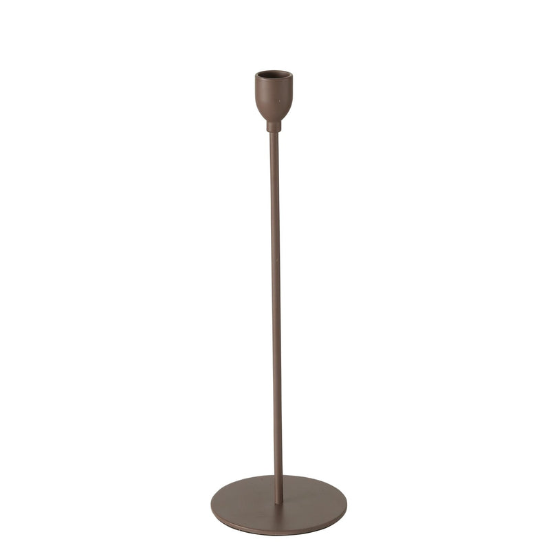 Candlestick set Malte 3-piece iron dark brown matt