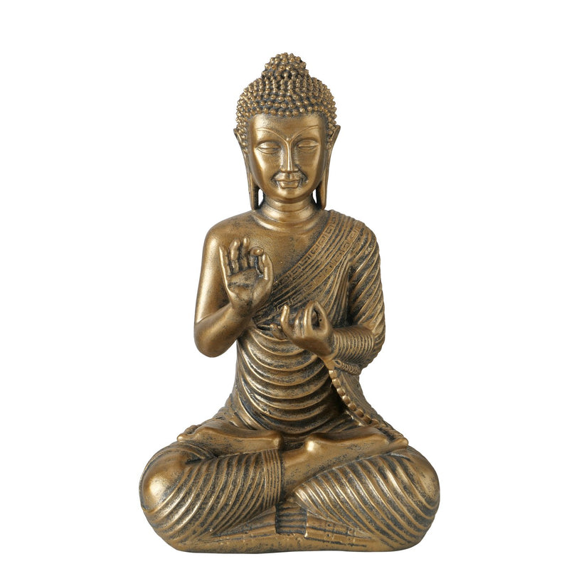 Set van 2 Boeddha figuren Nirvana in antiek goud 20 cm