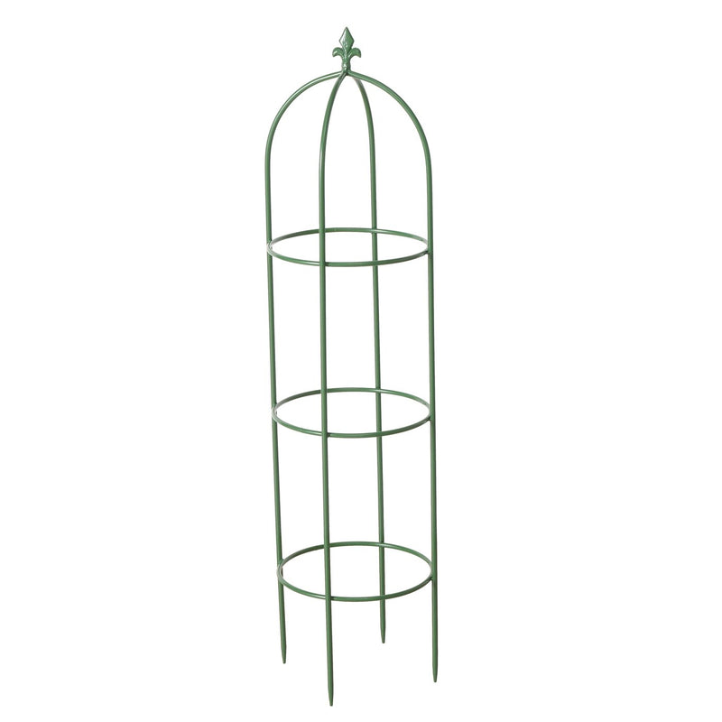 Vico trellis, 3-piece set, green, powder-coated iron