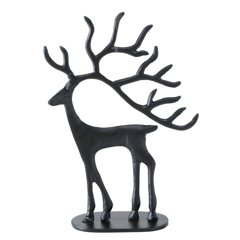 Dekofigur 3-teiliges Hirsch Set aus Aluminium – Modernes Design in Schwarz